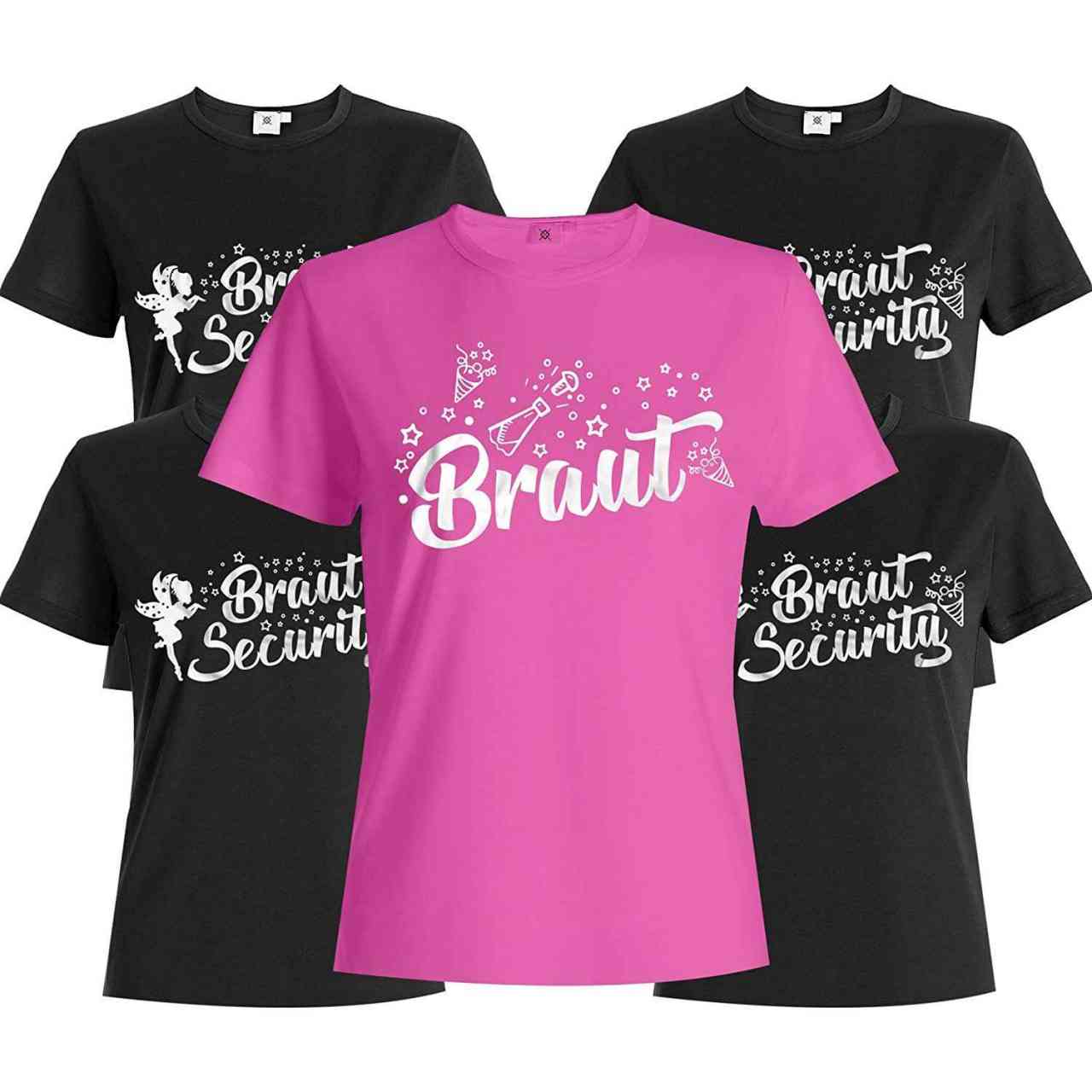 Junggesellen abschied T-Shirt | Set oder einzeln | JGA Shirt | Braut | Braut Security