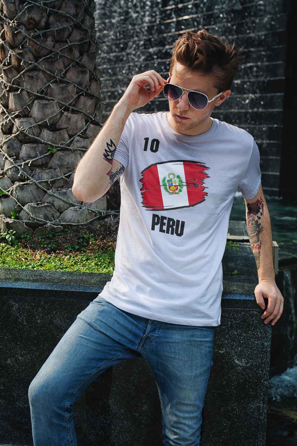Peru Damen Trikot Fanshirt Polo-Shirt WM 2018 Name Nummer 