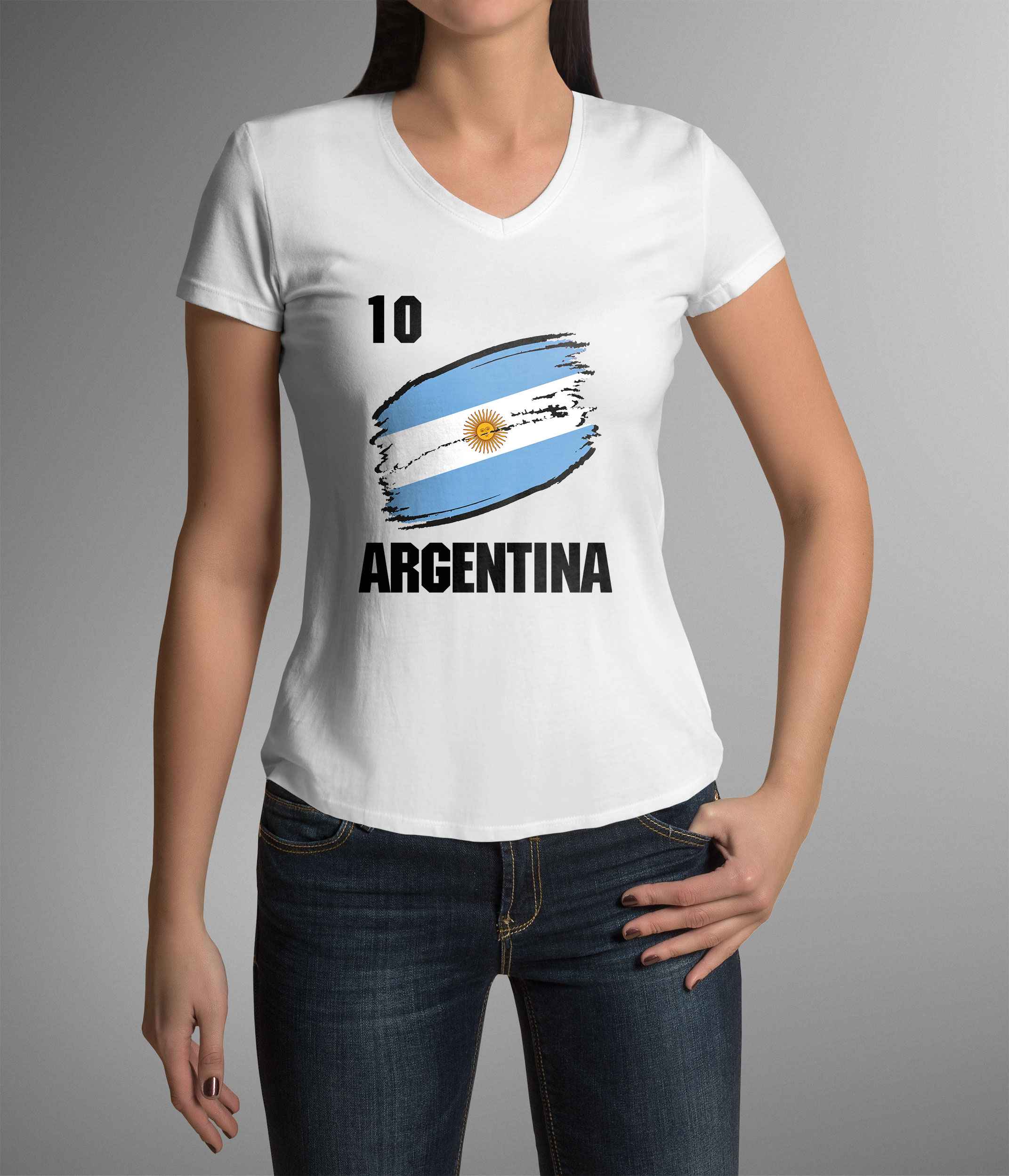 Argentinien Herren T-Shirt Trikot mit Wunschnamen & Nummer WM 2018 
