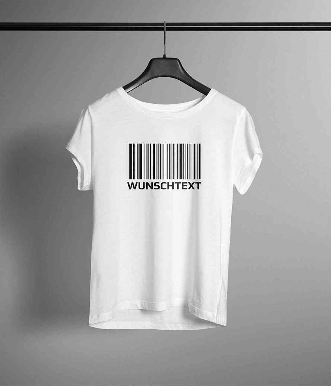 Barcode mit Wunschtext T-Shirt | Männer oder Frauen (Unisex) | Lustig | Funny Shirt