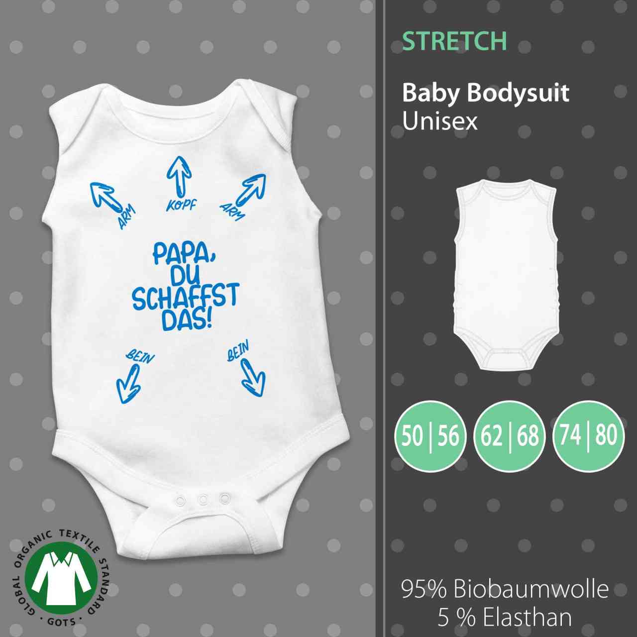 Baby Body Unisex | Papa du schaffst das