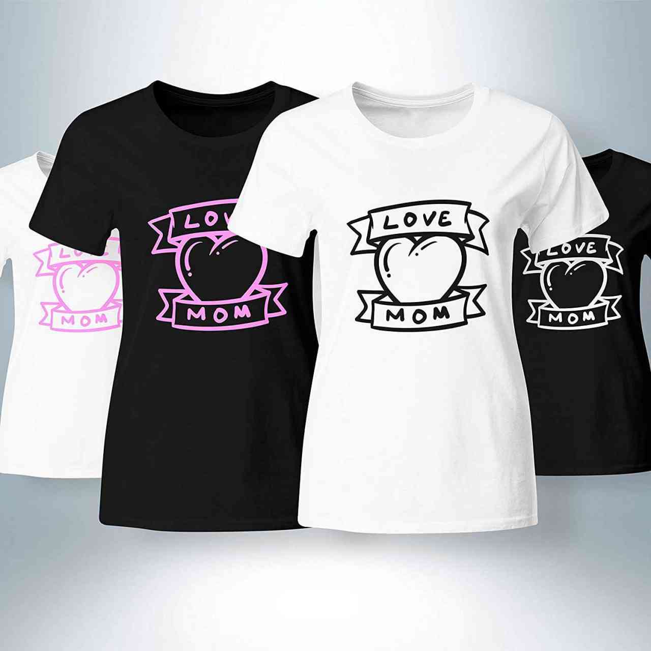 ❤ Love Mom ❤ - Muttertag T-Shirt | Mama - Mother - Mutter Shirt