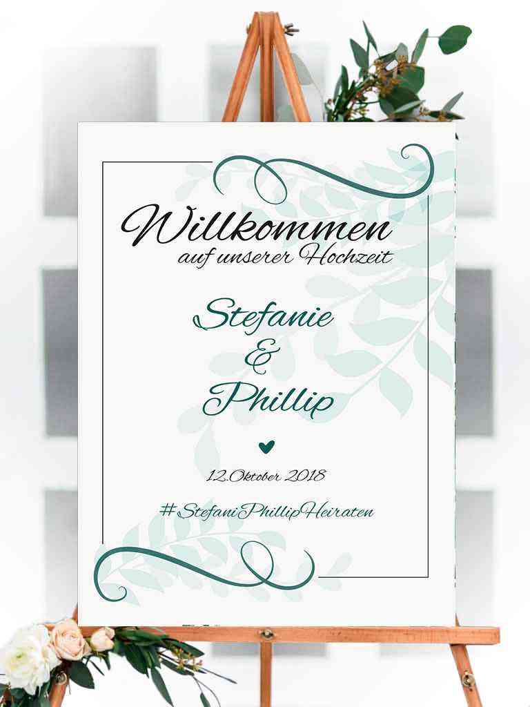 Willkommens Schild - Hochzeit, Party, Geburtstag, Feier | 100x75cm | personalisiert, individuell #1